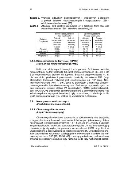 Volume 4/Number 1/2012 - ZakÅad Chemii Analitycznej ...