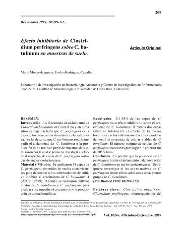 Efecto inhibitorio de Clostridium perfringens sobre C. botulinum en ...