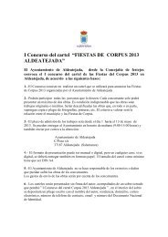 I Concurso del cartel âFIESTAS DE CORPUS 2013 ALDEATEJADAâ