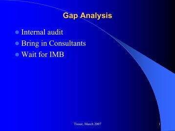 Gap Analysis