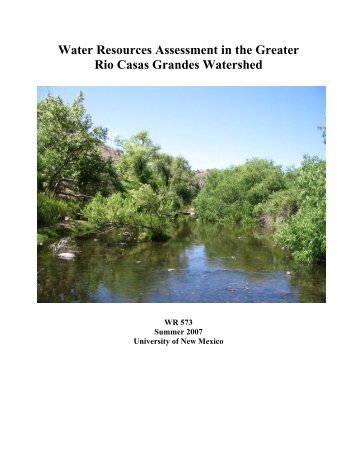 Water Resources Assessment in the Greater Rio Casas Grandes ...