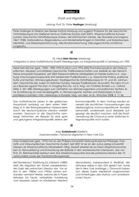 Reader zur Tagung - Deutsches Polen Institut