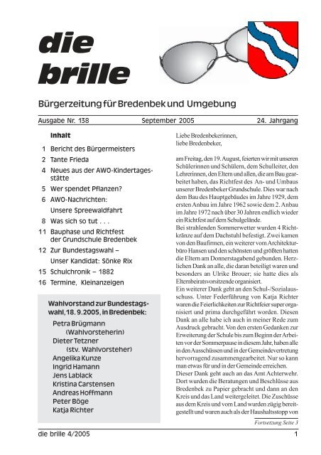 Bürgerzeitung für Bredenbek und Umgebung - Gemeinde Bredenbek