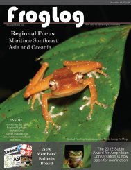 FrogLog 99 PDF here - Amphibian Specialist Group