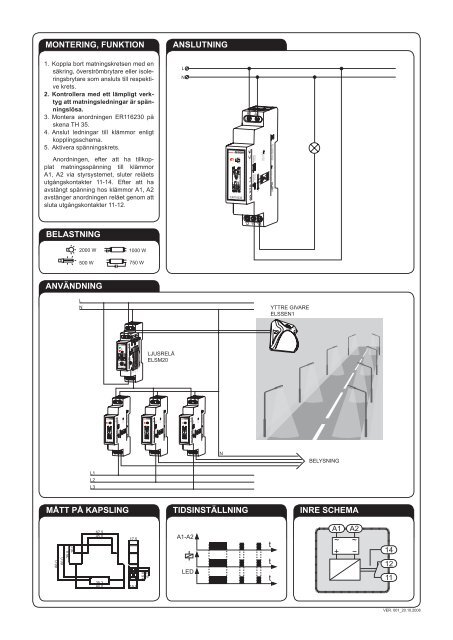 ELEKTROMAGNETISKA RELÄER ER116230 - Eldon