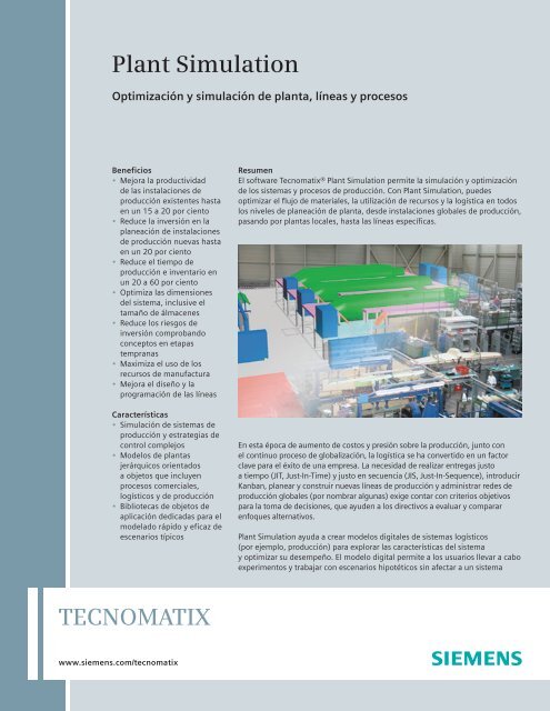 Plant Simulation (Mexican Spanish) - Siemens PLM Software
