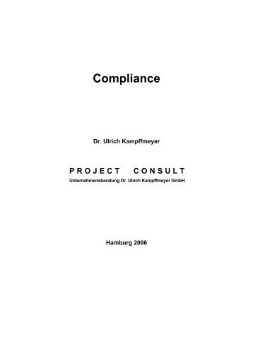 Compliance - PROJECT CONSULT Unternehmensberatung Dr ...