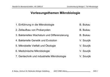 download pdf (Mikrobiologie, 23.11. 09): B. Bukau - ZMBH