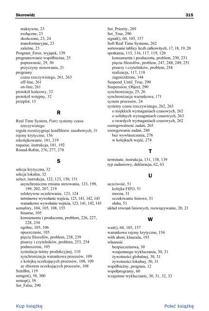 Programowanie wspÃ³ÅbieÅ¼ne. Systemy czasu rzeczywistego - Helion