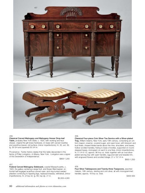 SKINNER American Furniture & Decorative Arts