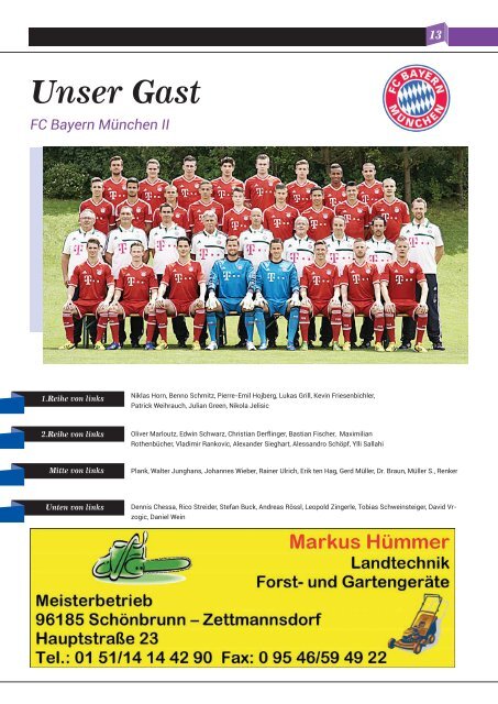 Fuchspark Magazin - FC Eintracht Bamberg 2010 eV