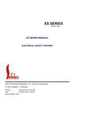 xs series manual - Sefelec