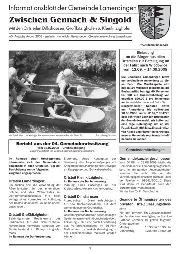 Informationsblatt der Gemeinde Lamerdingen