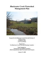 Blackwater Creek Watershed Management Plan - Lynchburg College