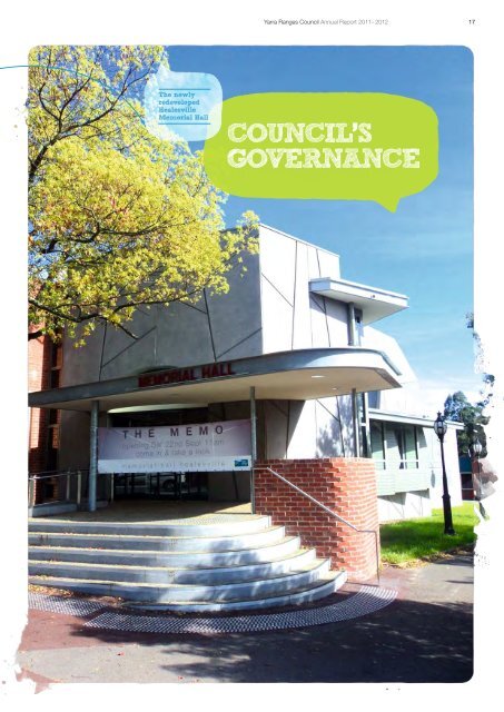 CounCilS gOVernanCe - Shire of Yarra Ranges