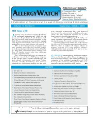 Vol. 11, No. 5 - American College of Allergy, Asthma and Immunology