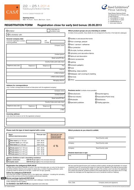 REGISTRATION FORM Registration close for early bird bonus ...