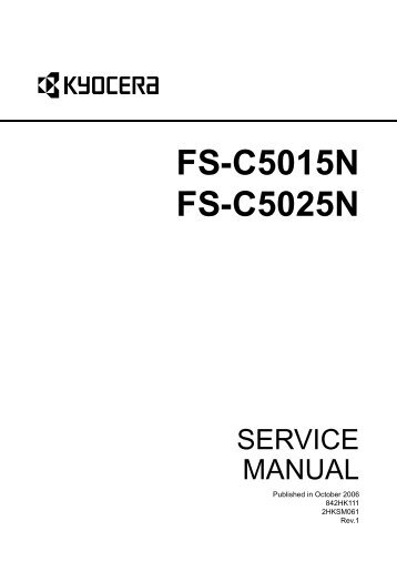 FS-C5015N/C5025N Service Manual - kyocera
