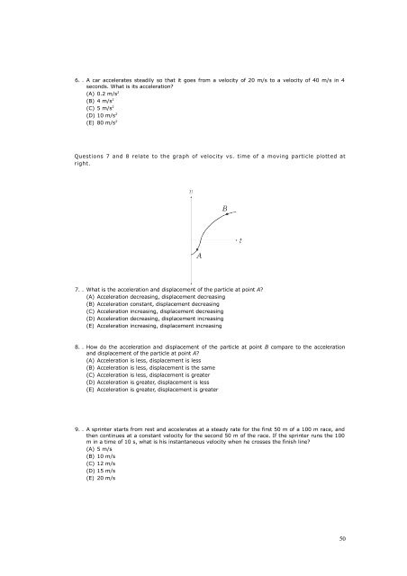 Introduction to SAT II Physics - FreeExamPapers