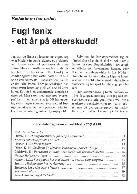 Fulltekst - Norsk entomologisk forening