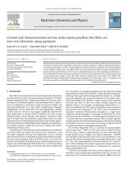 Materials Chemistry and Physics Growth and characterization of iron ...