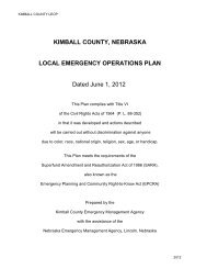 Kimball County LEOP - Nebraska Emergency Management Agency ...