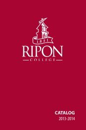 2013-2014 Catalog (PDF) - Ripon College