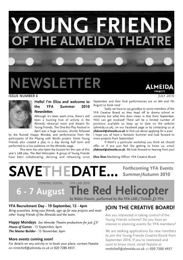 NEWSLETTER - Almeida Theatre
