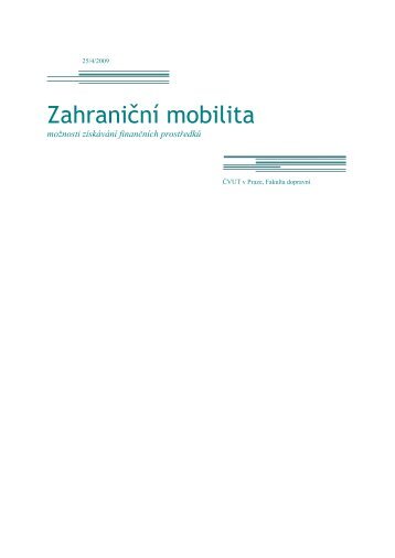 Zahraniční mobilita - Fakulta dopravní