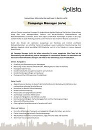 Campaign Manager (m/w) - plista