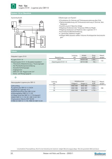 Systemkombinationen zur Nutzung von Holz – Pellets ... - Buderus