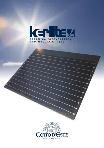 Brochure tecnica informativa KERLITE KW - Infobuildenergia.it