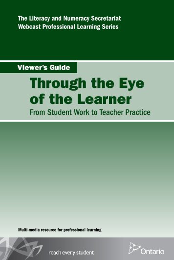 Through the Eye of the Learner - Curriculum Services Canada