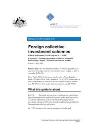 Regulatory Guide 178 Foreign collective investment schemes