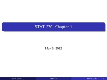 STAT 270- Chapter 1 - People.stat.sfu.ca