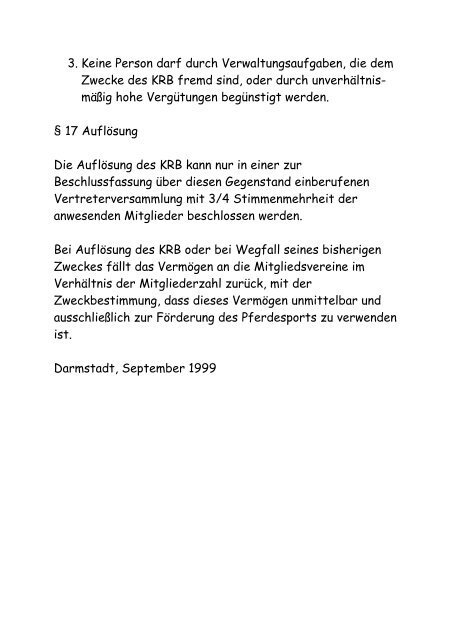 Satzung des Kreisreiterbundes Darmstadt-Dieburg e.V. - Krb-da-di.de