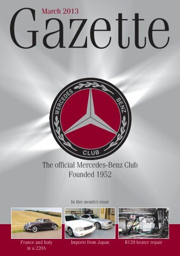 The official Mercedes-Benz Club Founded 1952