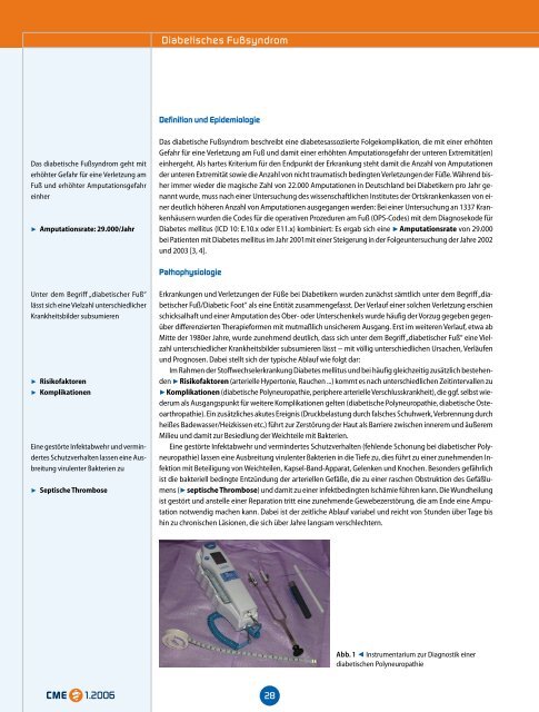 Leitliniengerechte Therapie bei diabetischem FuÃsyndrom