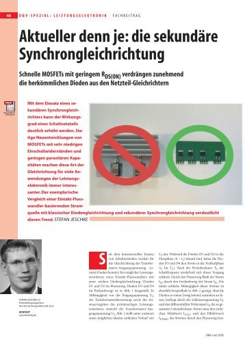 Aktueller denn je: die sekundÃ¤re Synchrongleichrichtung - PuA24.net