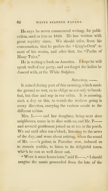 White Sulphur papers; or, Life at the springs of Western Virginia