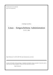 Linux â fortgeschrittene Administration - Rechenzentrum CAU Kiel