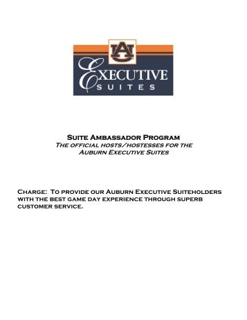 Suite Ambassador Program Description - Auburn University Athletics