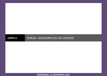 robur - akcesoria do lin i zawiesi - FH Lider