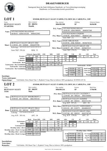 LOT 1 LOT 2 - stud-book