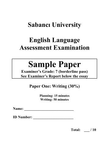 Sample Student Paper - School of Languages