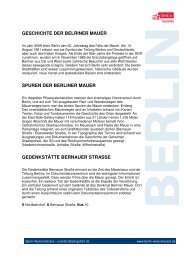 GESCHICHTE DER BELRINER MAUER SPUREN ... - 123berlin.dk