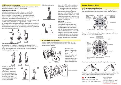 Segway Kurzanleitung