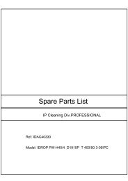 Spare Parts List - Cleanforce