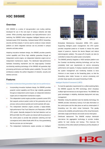 S9500E Datasheet (Core) - Starnet Data Design, Inc