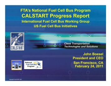 CALSTART NFCBP Update - International Fuel Cell Bus Collaborative